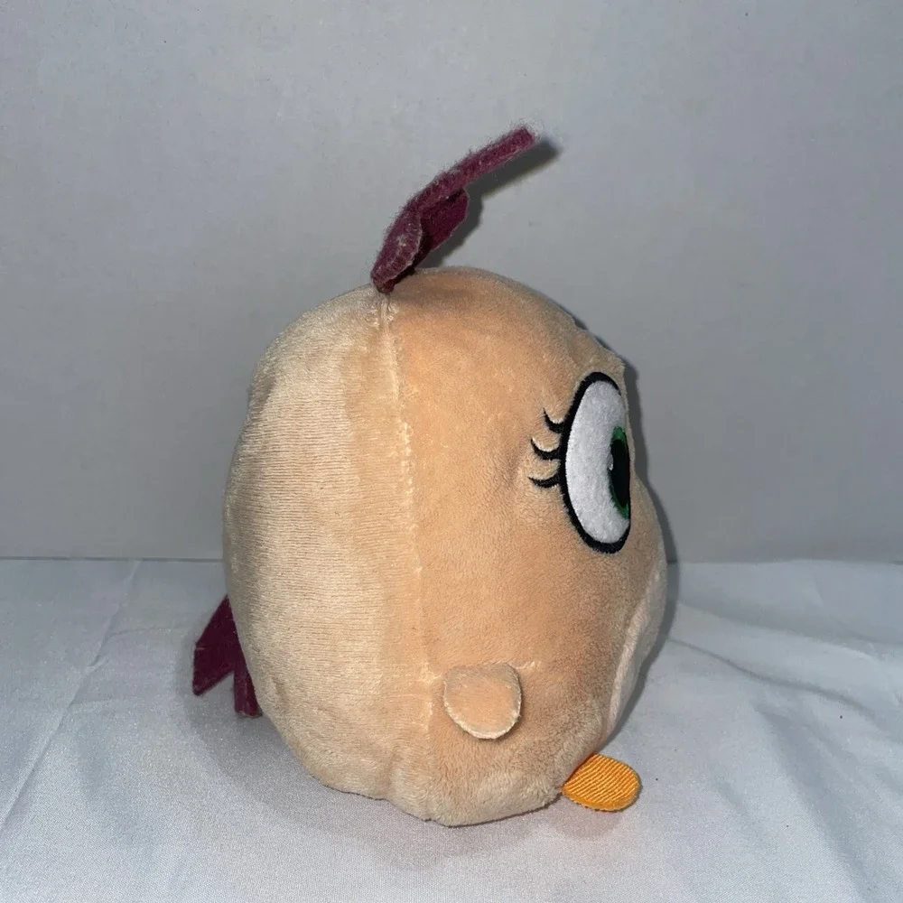 Toy Factory Angry Birds Hatchling Plush Orange Bird Green Eyes Toy